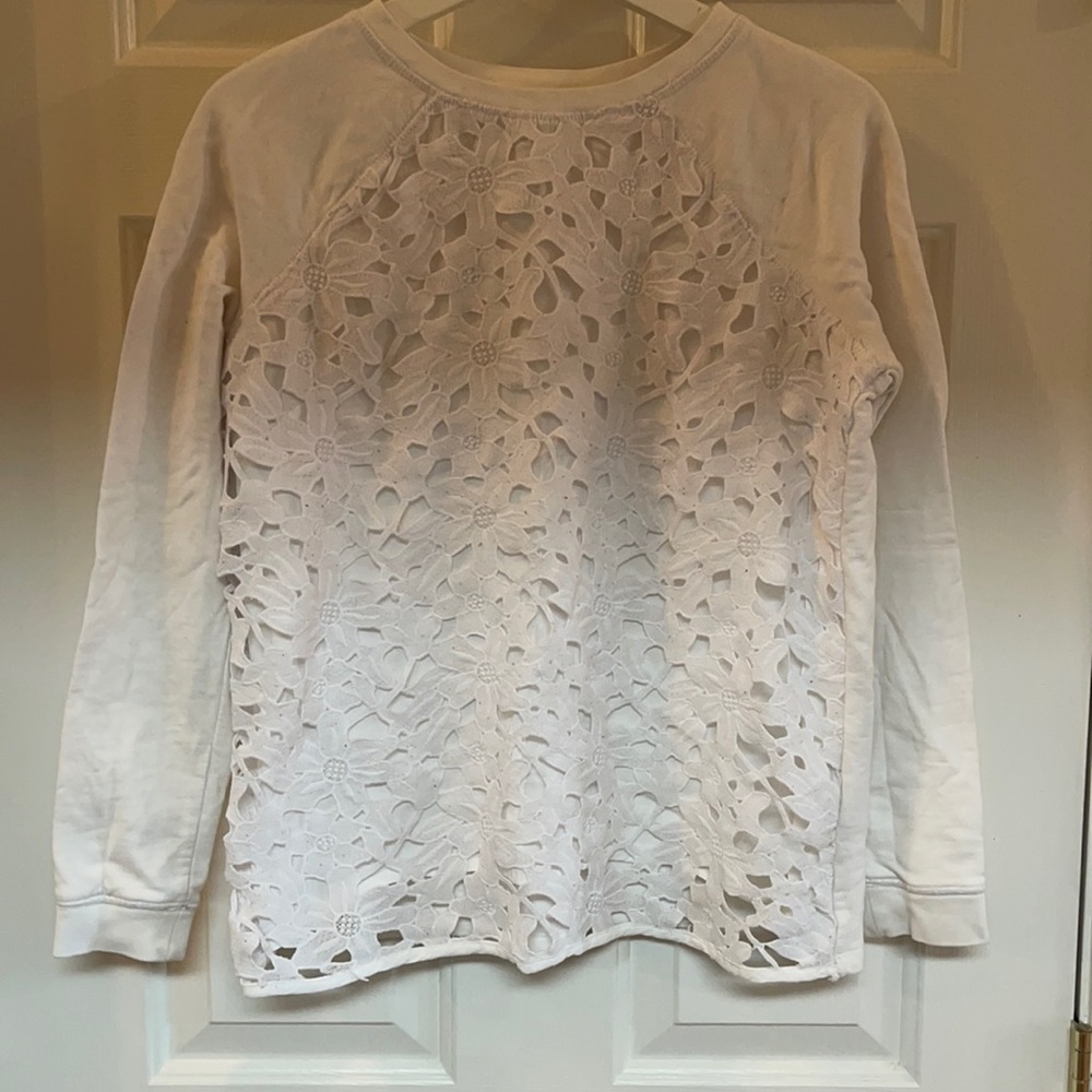 Boden - Lace front sweatshirt